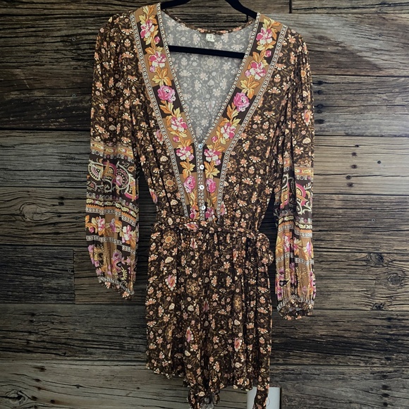 Spell x Free People Madame Peacock Romper - Picture 1 of 8
